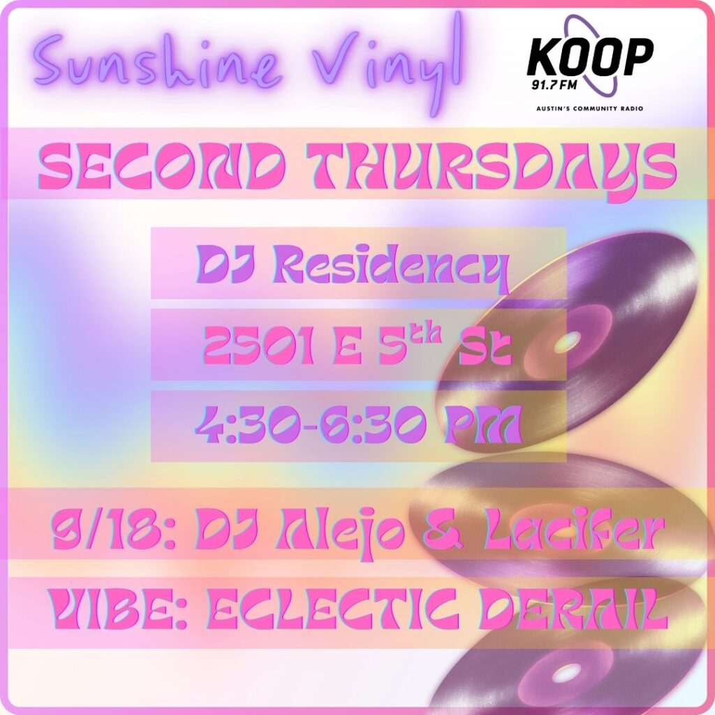 KOOP DJ Residency at Sunshine Vinyl