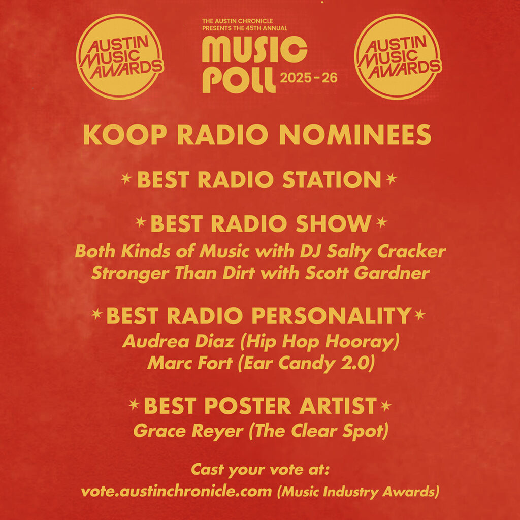 AC Music Awards 2026 web 72 KOOP 91.7 FM - Austin's Community Radio