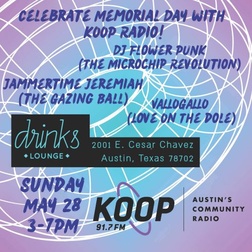 Celebrate Memorial Day with KOOP Radio Sunday May 28th!